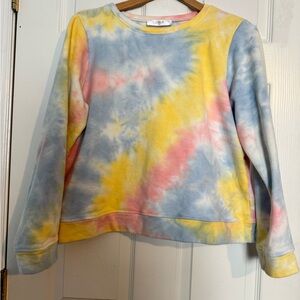 DNA Couture Tie-Dye Sweatshirt - Blue, Yellow, Pink